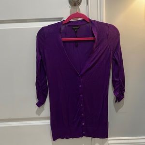 Express purple cardigan